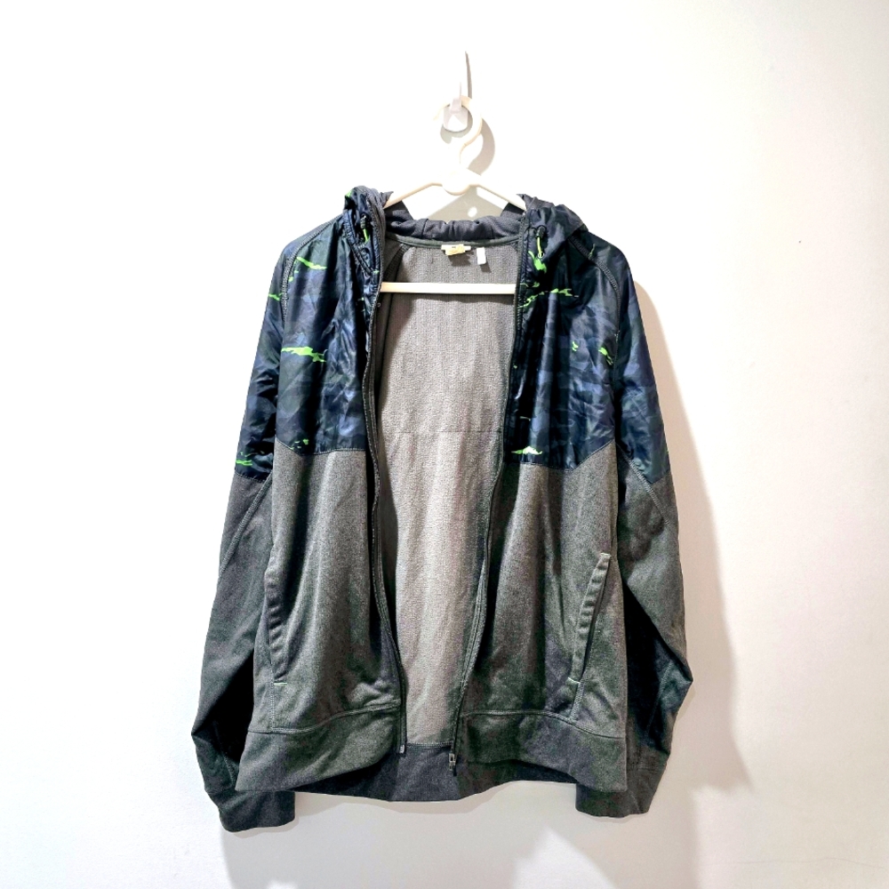 H&M Sport Men's Windbreaker Hoodie Jacket Size L